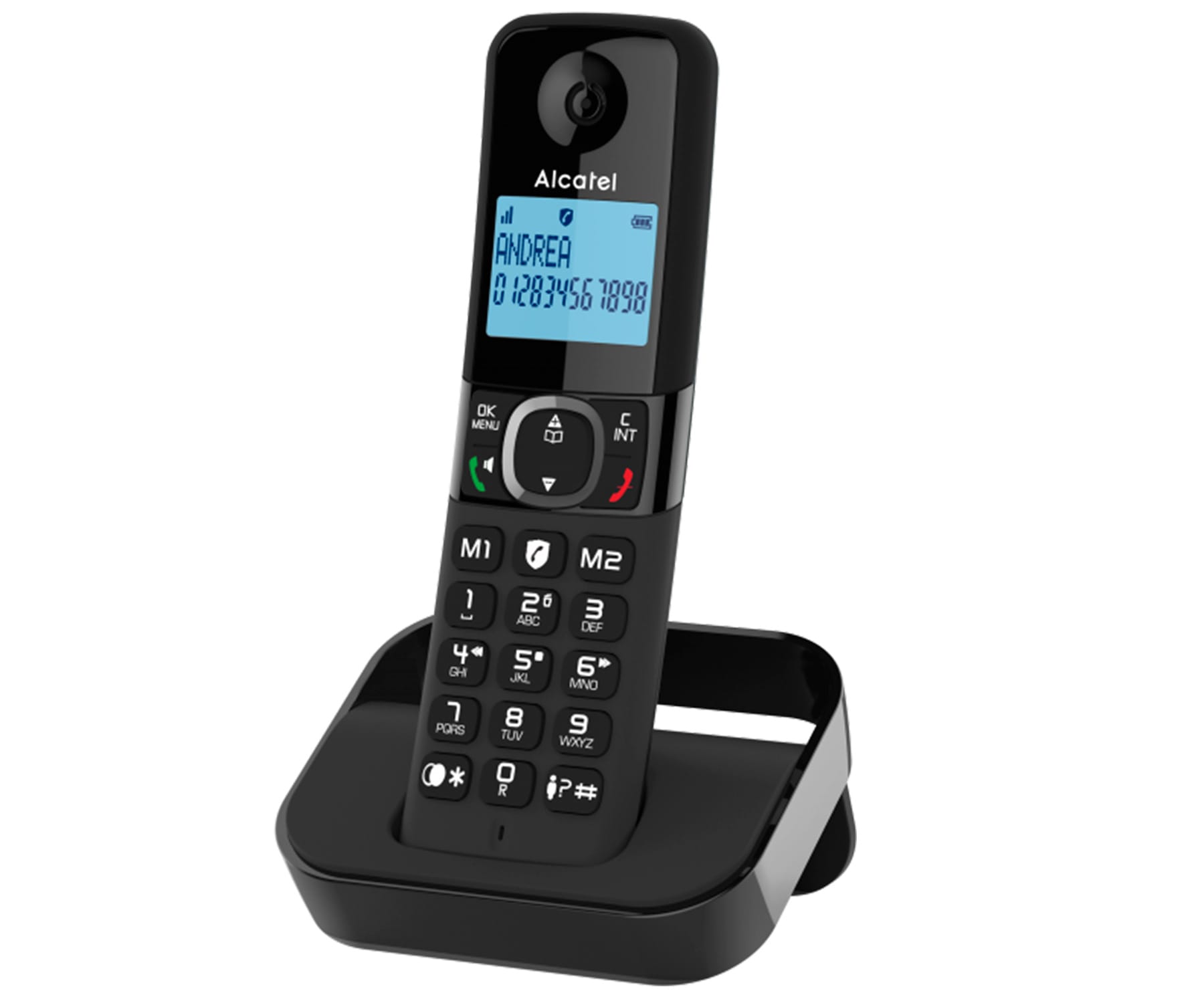 Teléfono inalámbrico Dect Alcatel F860, negro
